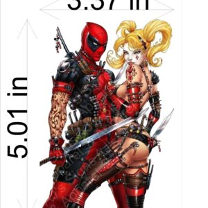 Deadpool and Harley Sticker