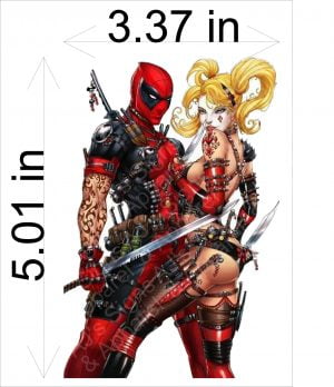 Deadpool and Harley Sticker