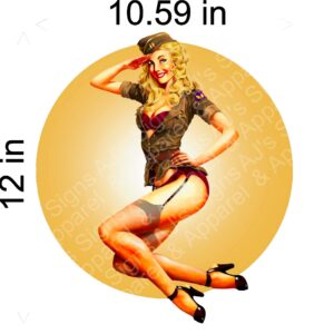 Large Army Pin up Sticker