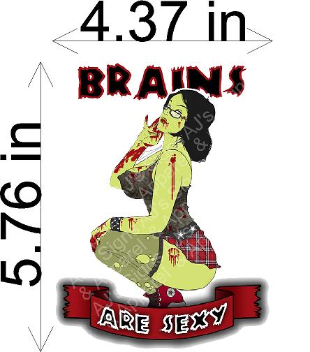 Brains Are Sexy Zombie Sticker