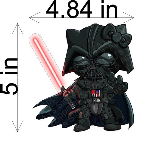 Darth Vader Hello Kitty Sticker