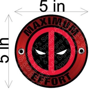 Deadpool Maximum Effort Round Sticker