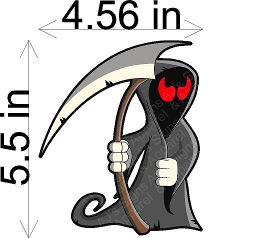 Grim Reaper Funny Sticker