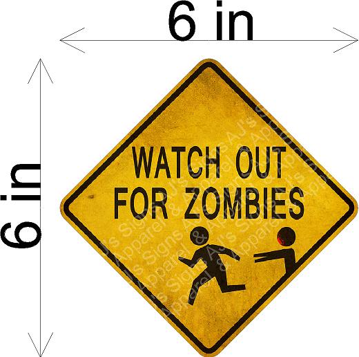 Watch Out For Zombies Sticker