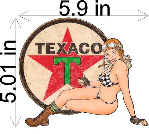 Texaco Pin up Girl Sticker