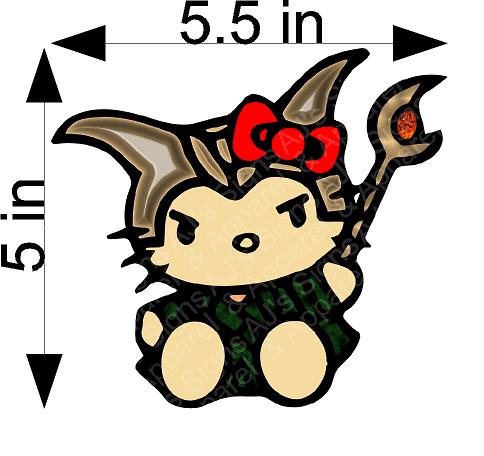 Loki Hello Kitty Sticker