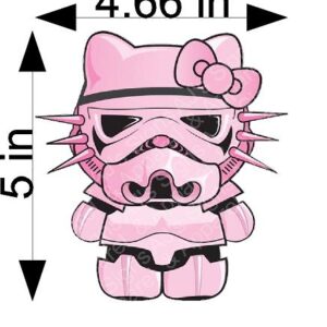 Pink Hello Kitty Storm Trooper Sticker
