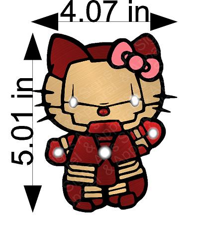 Iron Man Hello Kitty Sticker