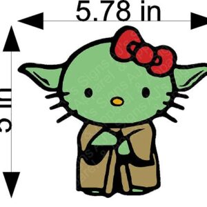 Yoda Hello Kitty Sticker