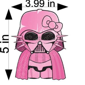 Pink Hello Kitty Darth Vader Sticker