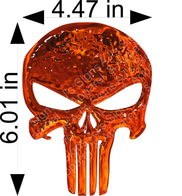 Orange Glass Punisher Skull