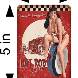 Hotrod Betty Pin up Sticker