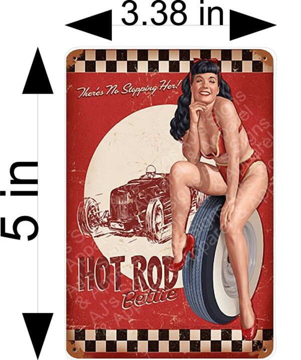 Hotrod Betty Pin up Sticker
