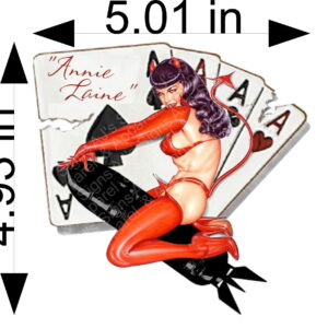 Aces Pinup Girl Sticker