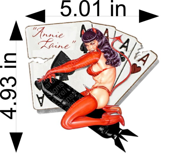 Aces Pinup Girl Sticker