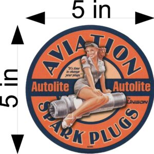 Aviation Spark Plug Pin up Sticker