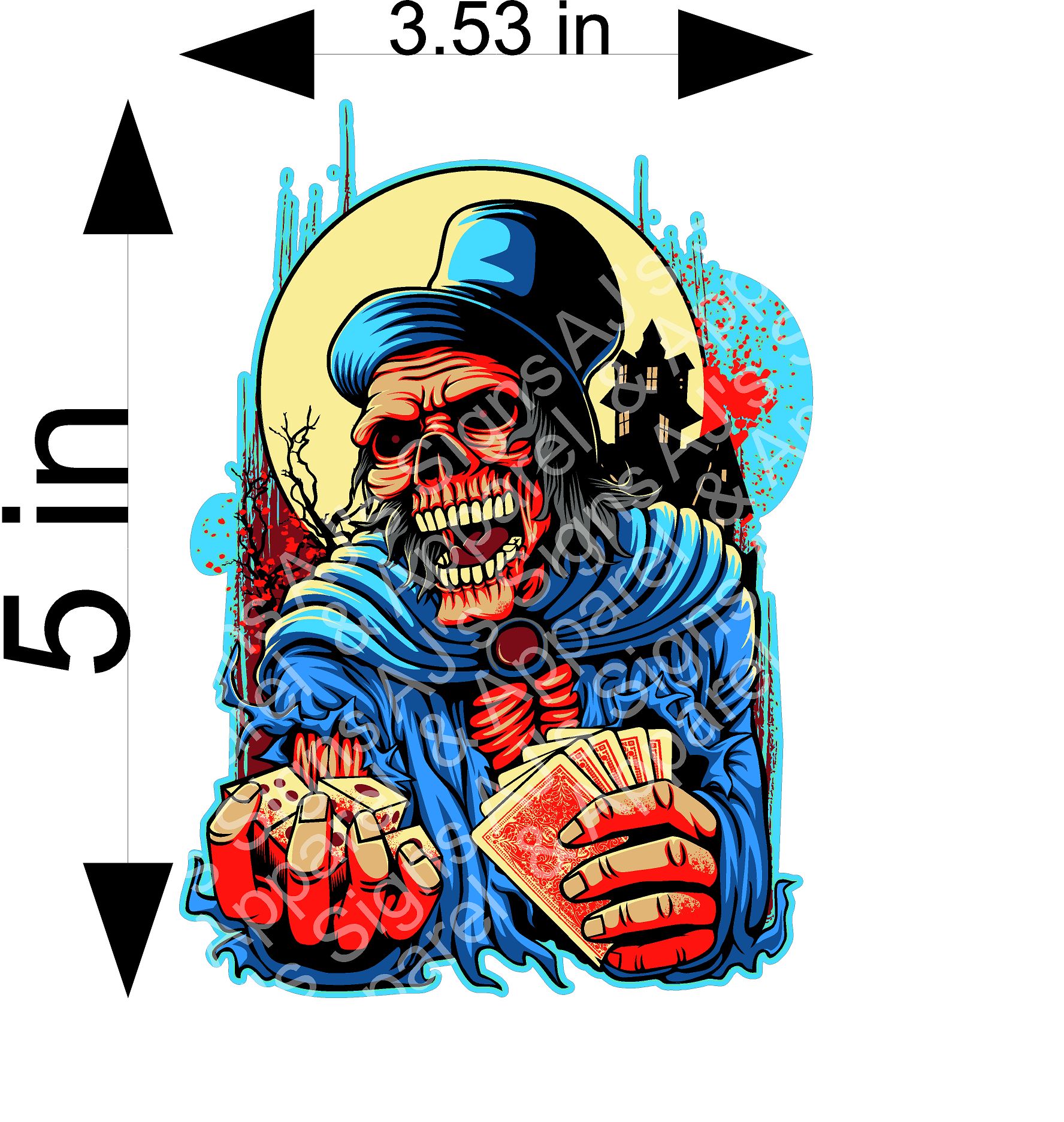 Pirate Skull ver4 Vinyl Sticker - AJ's Signs & Apparel