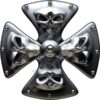 Maltese Cross Skull - Vinyl Sticker - Auto, Wall, Laptop, Cell, Truck Sticker, Windows, notebooks. Many Sizes to Choose From.