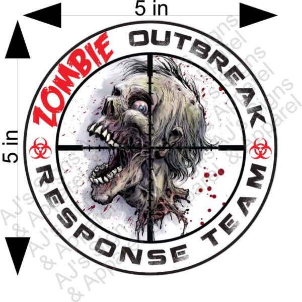 Zombie Outbreak Response Team_3 Vinyl Sticker Decal