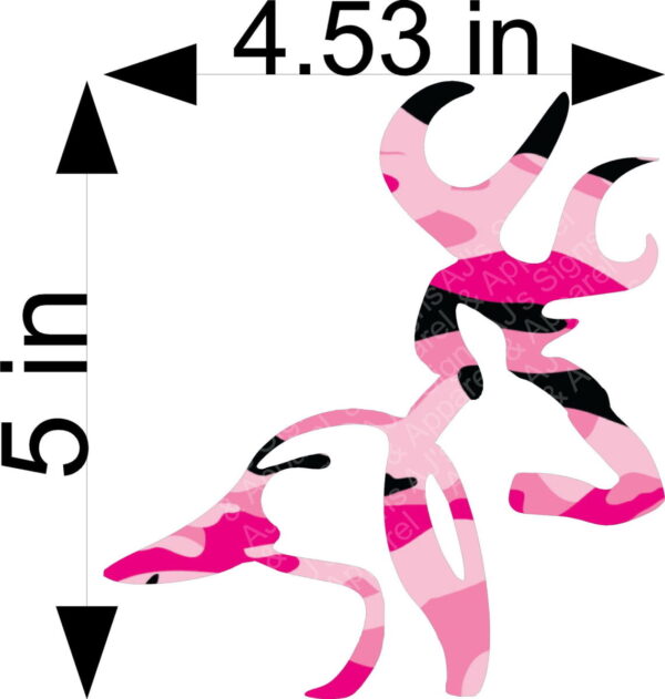 Browning Deer Duck Pink Camo Vinyl Sticker