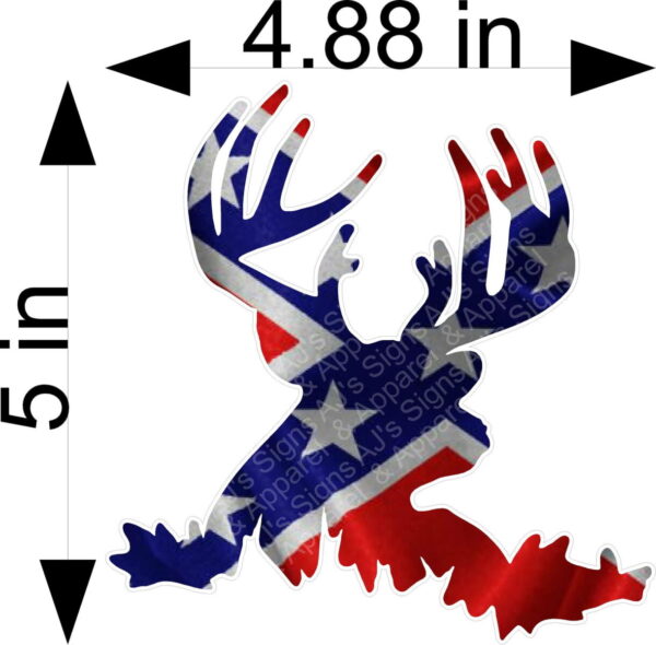 Buck Red White and Blue Vinyl Sticker