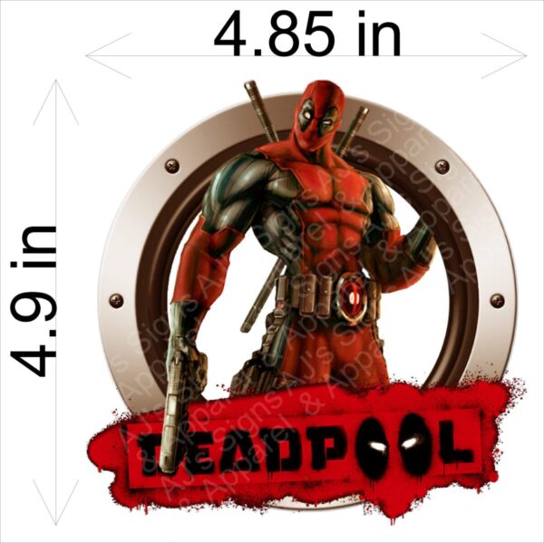 Deadpool with Gun Vinyl Sticker