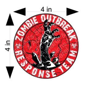 Round Red Hand - Zombie Outbreak Response Team Vinyl Sticker Decal
